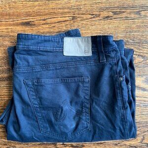 Lot of 2 AG Everett Slim Straight Pants- $215 each retail 42x32 (blue/brwn)